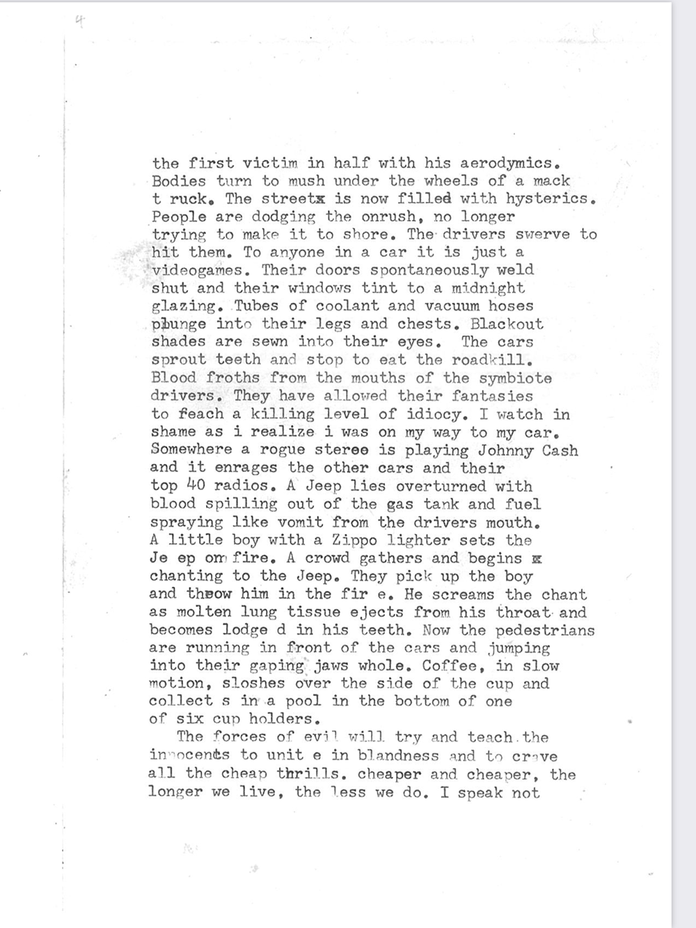 an image of typewritten text